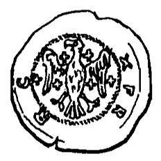mince knížete Bedřicha s orlem obklopeným křížky